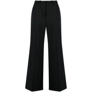 Marine Serre Wide-Leg Black Virgin Wool Tailored Pants - NWT